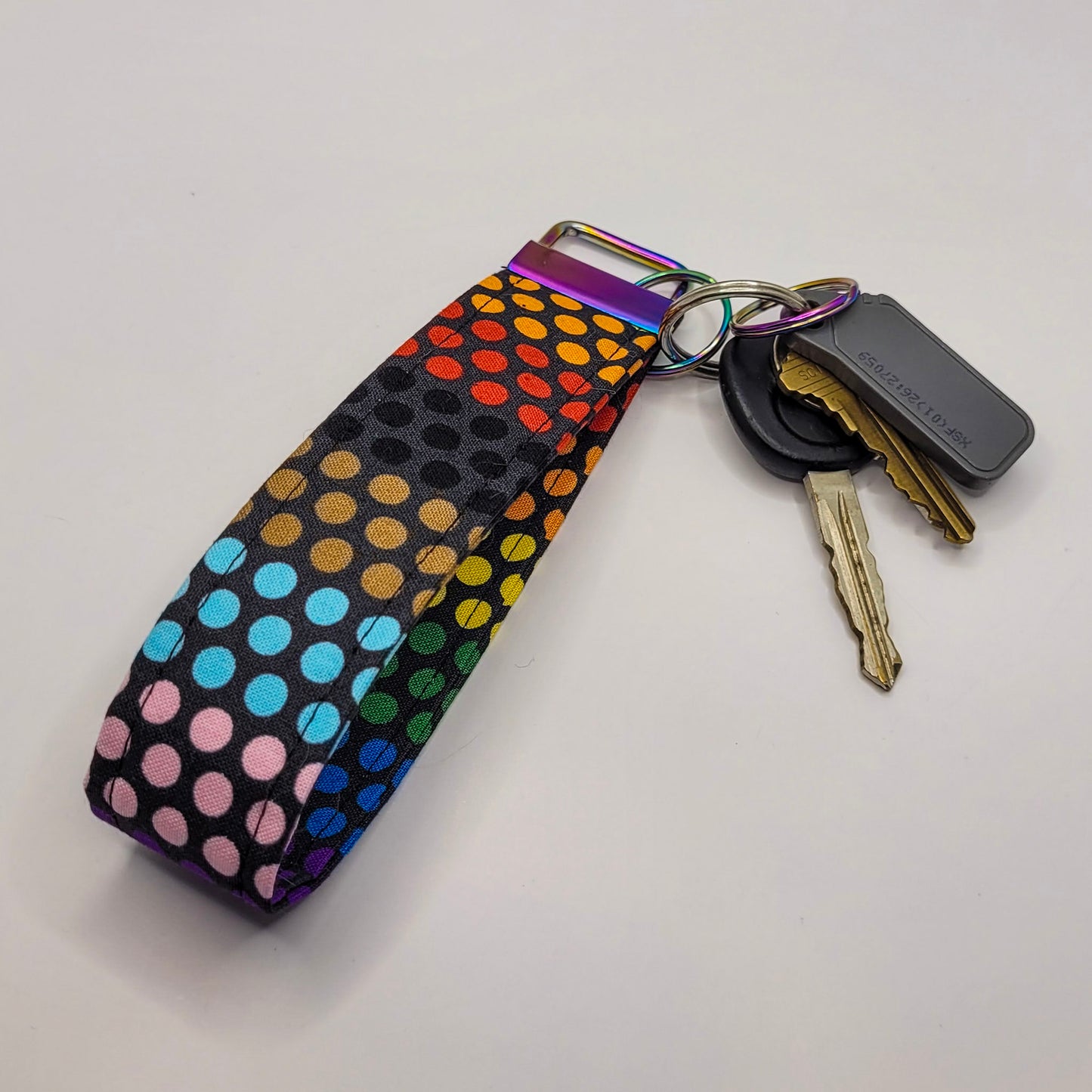 Progress Pride Dots Wristlet Key Strap