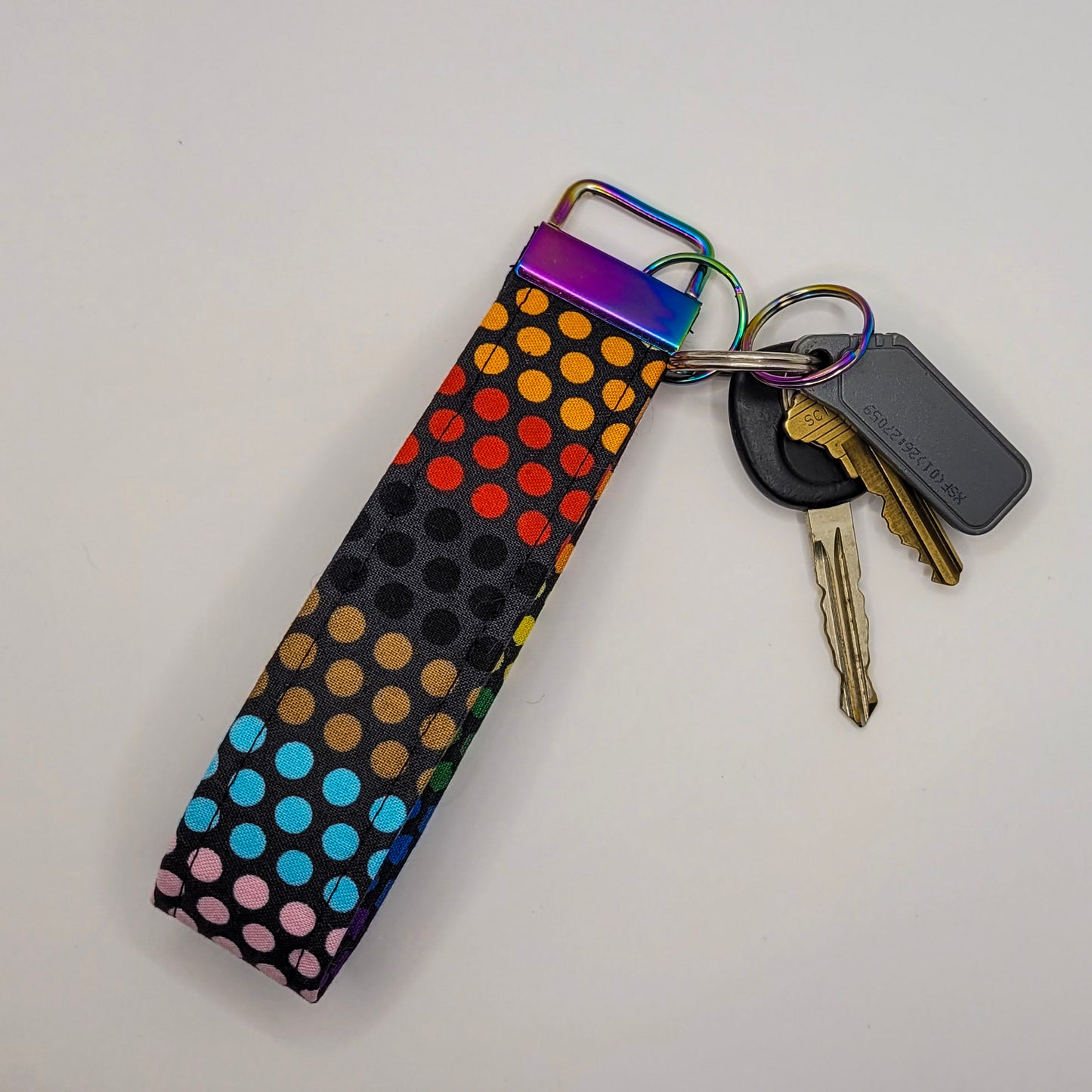 Progress Pride Dots Wristlet Key Strap