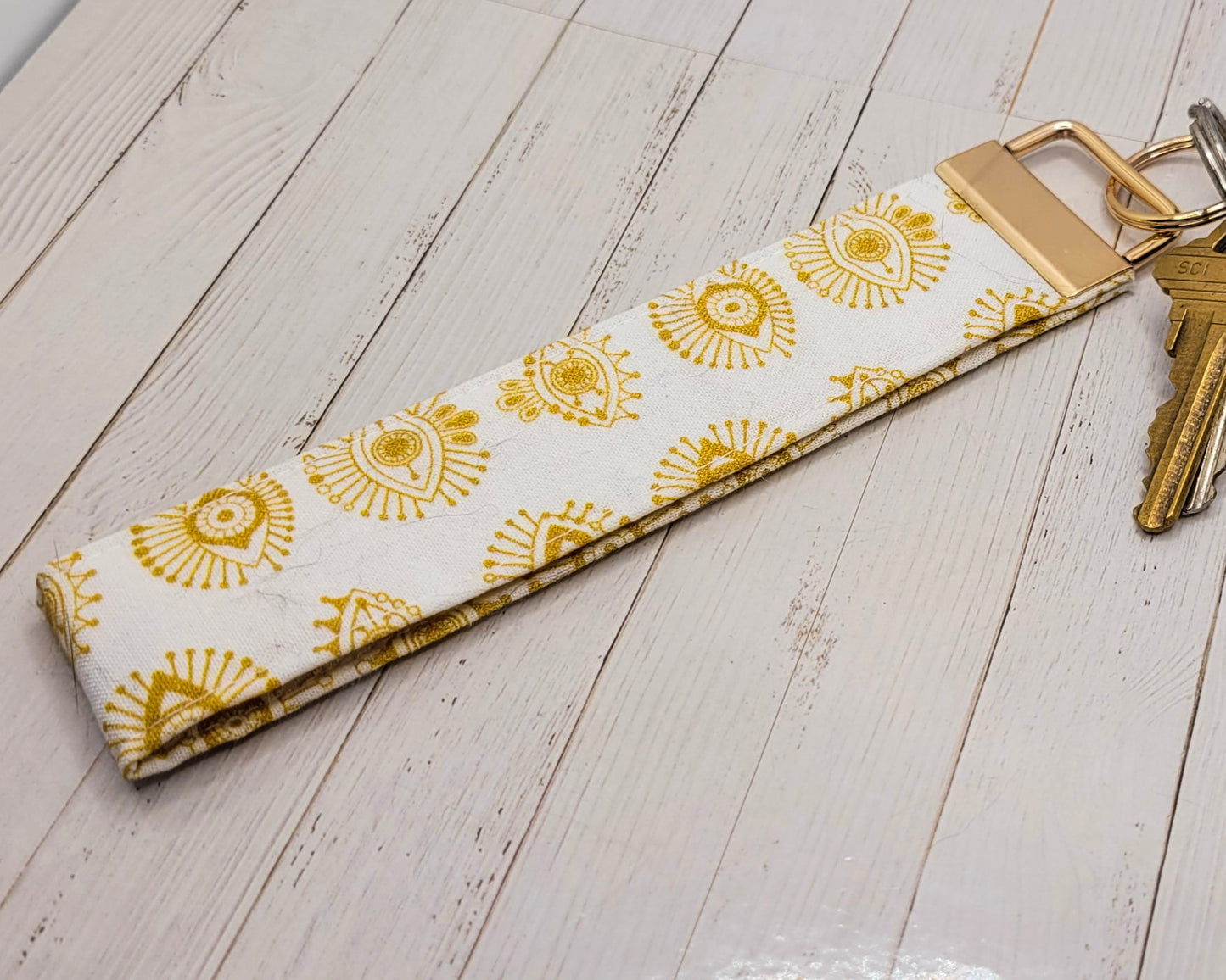 Evil Eye Wristlet Key Strap