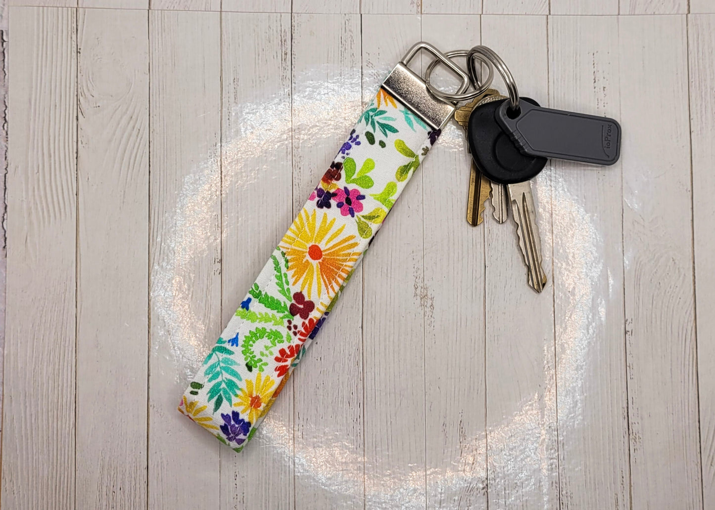 Wildflowers Wristlet Key Strap