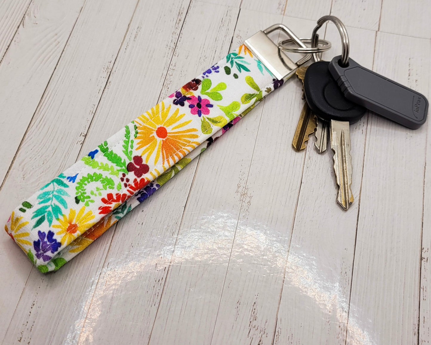 Wildflowers Wristlet Key Strap