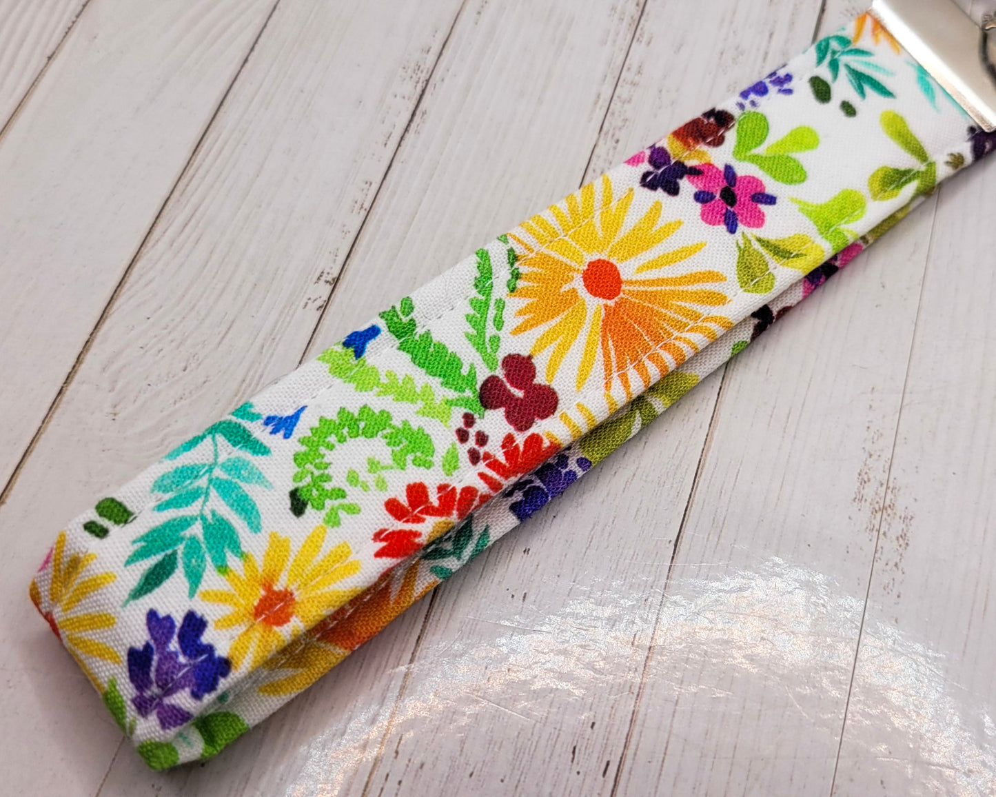 Wildflowers Wristlet Key Strap