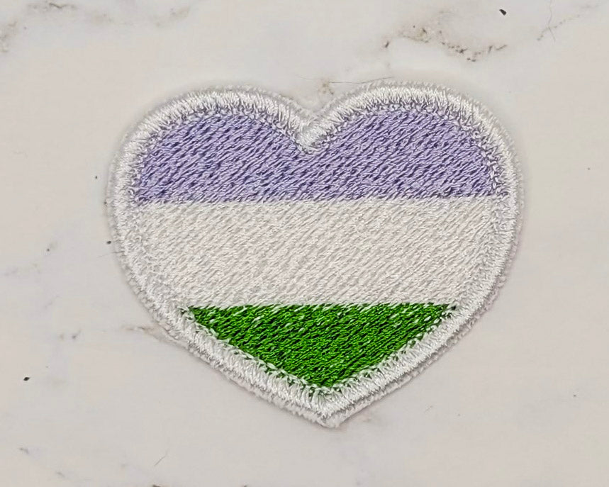 Genderqueer Pride Heart Patch