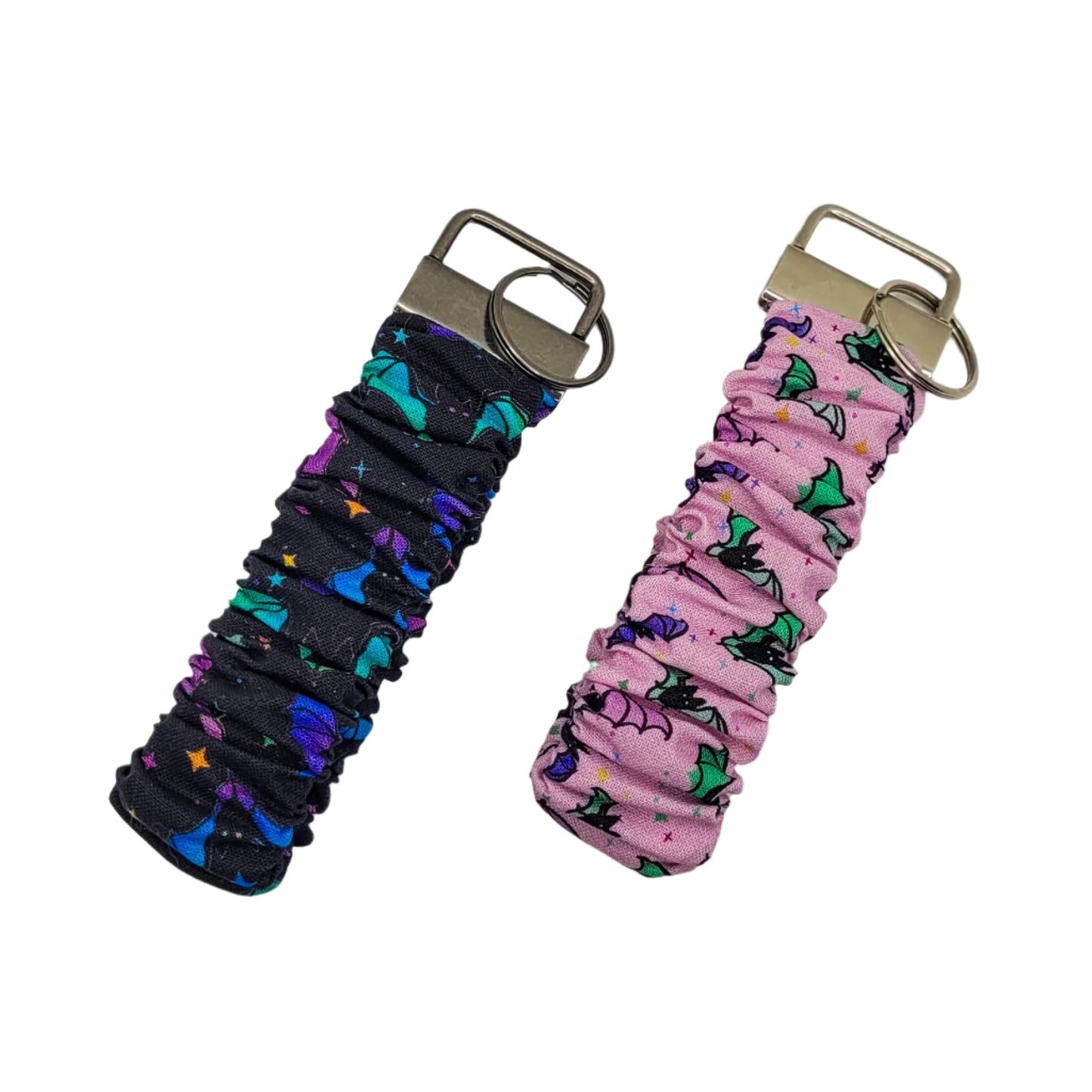 Pastel Bats Scrunchie Keychain