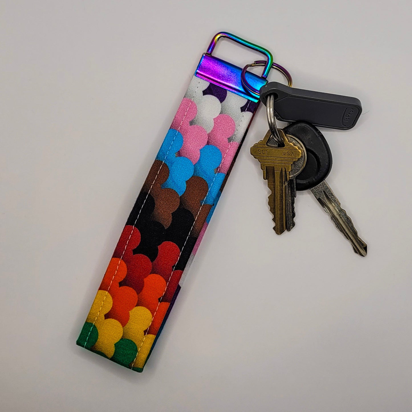 Progress Pride Wristlet Key Strap