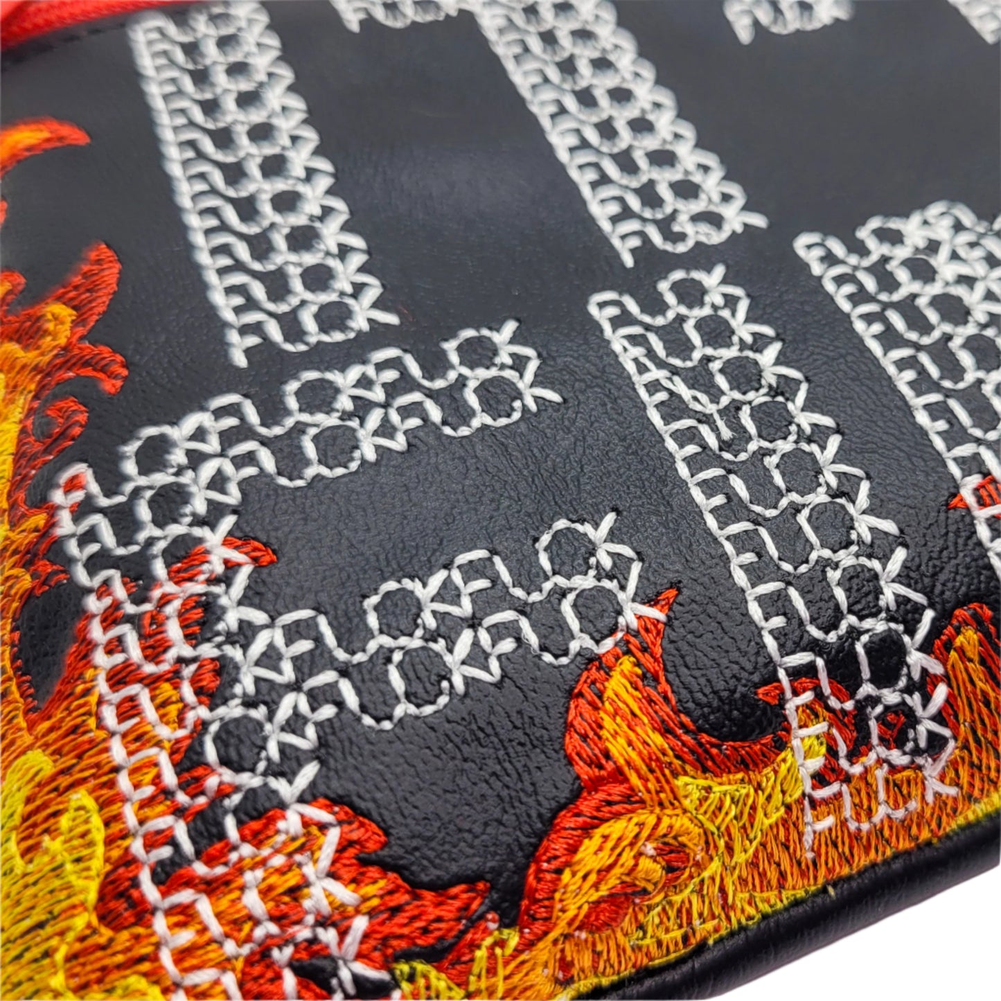 It's Fine Zippered Embroidered Pouch