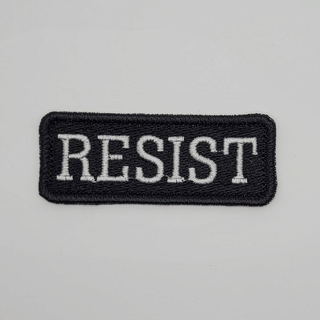 Resist Embroidered Patch
