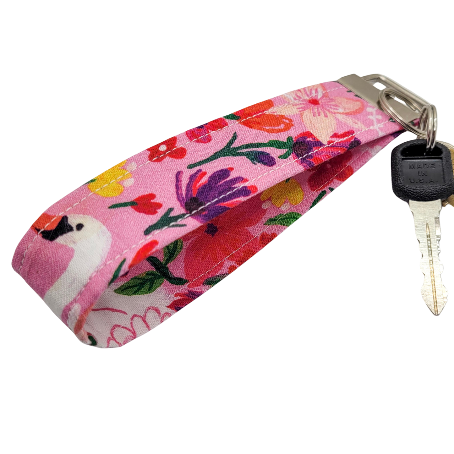 Porte-clés bracelet cygne de jardin