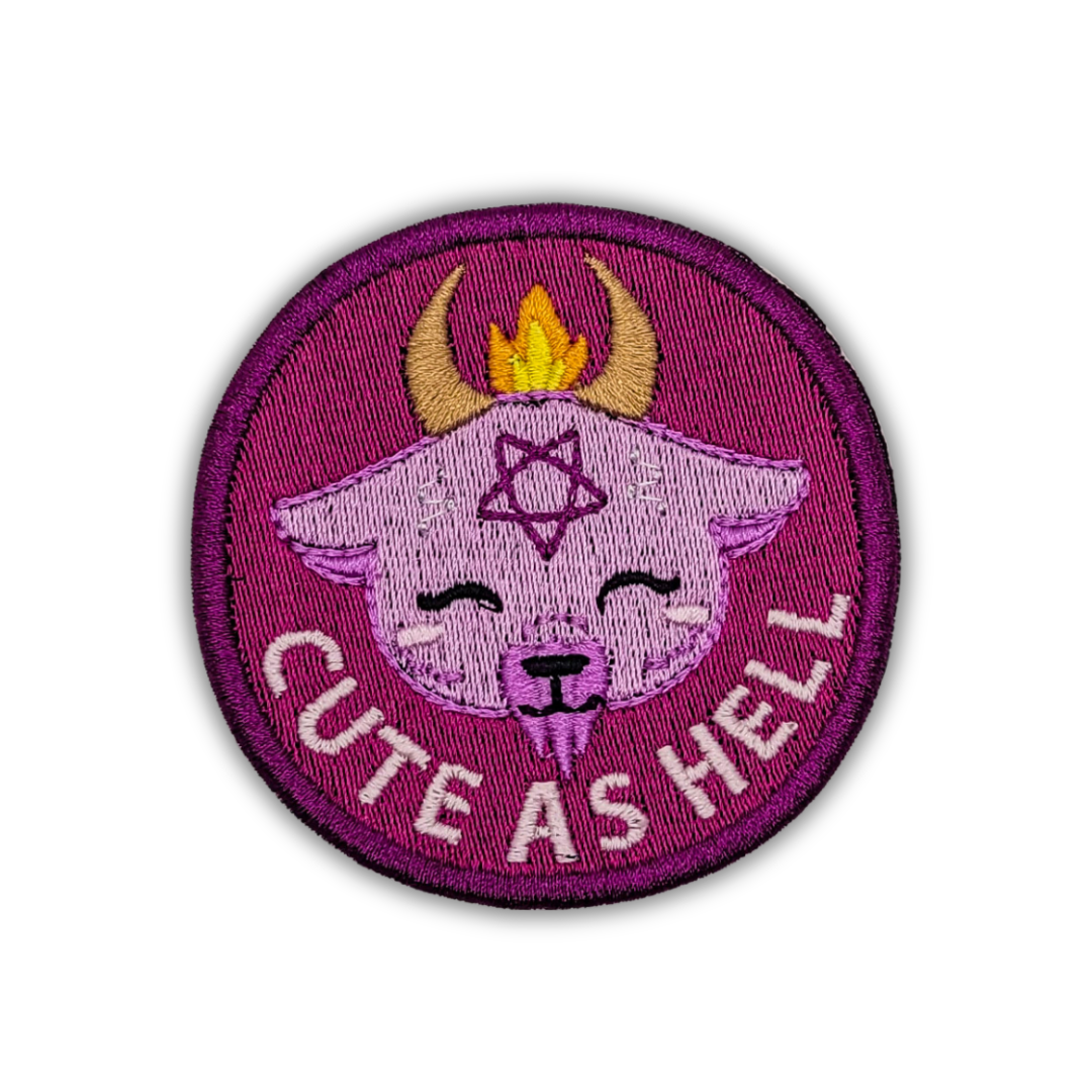 Cute As Hell Embroidered Patch