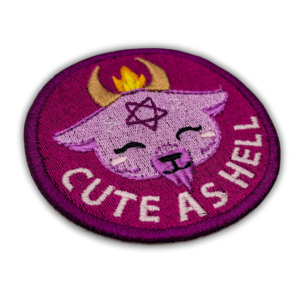 Cute As Hell Embroidered Patch