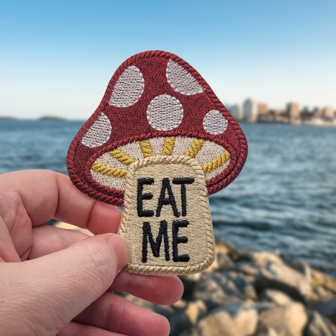 Eat Me Mushroom Embroidered Patch