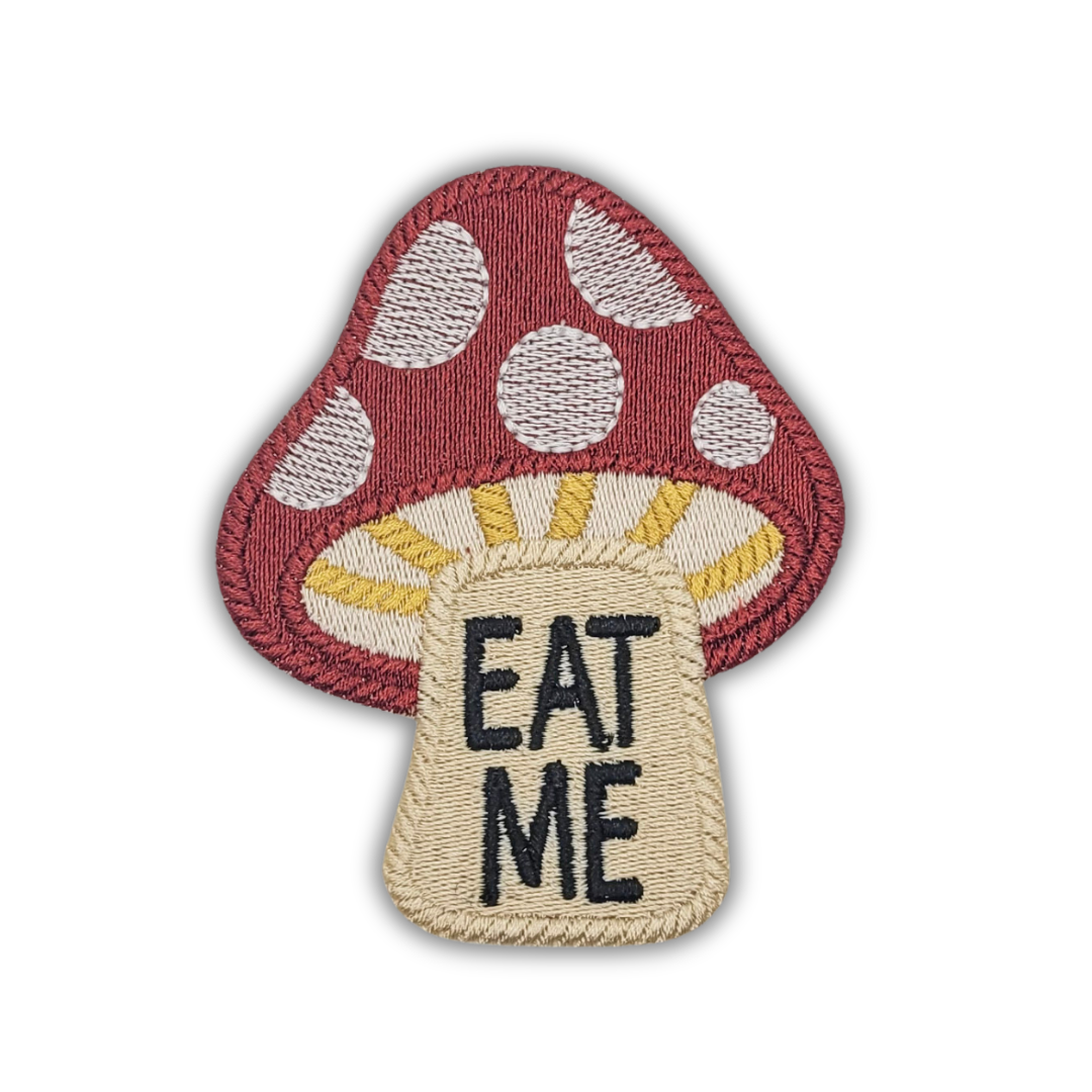 Eat Me Mushroom Embroidered Patch