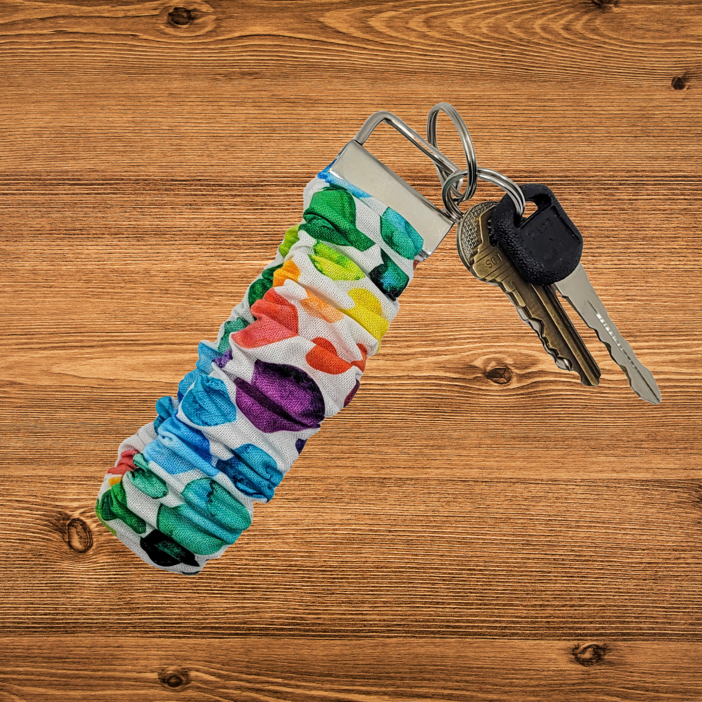 Painted Hearts Scrunchie Wristlet