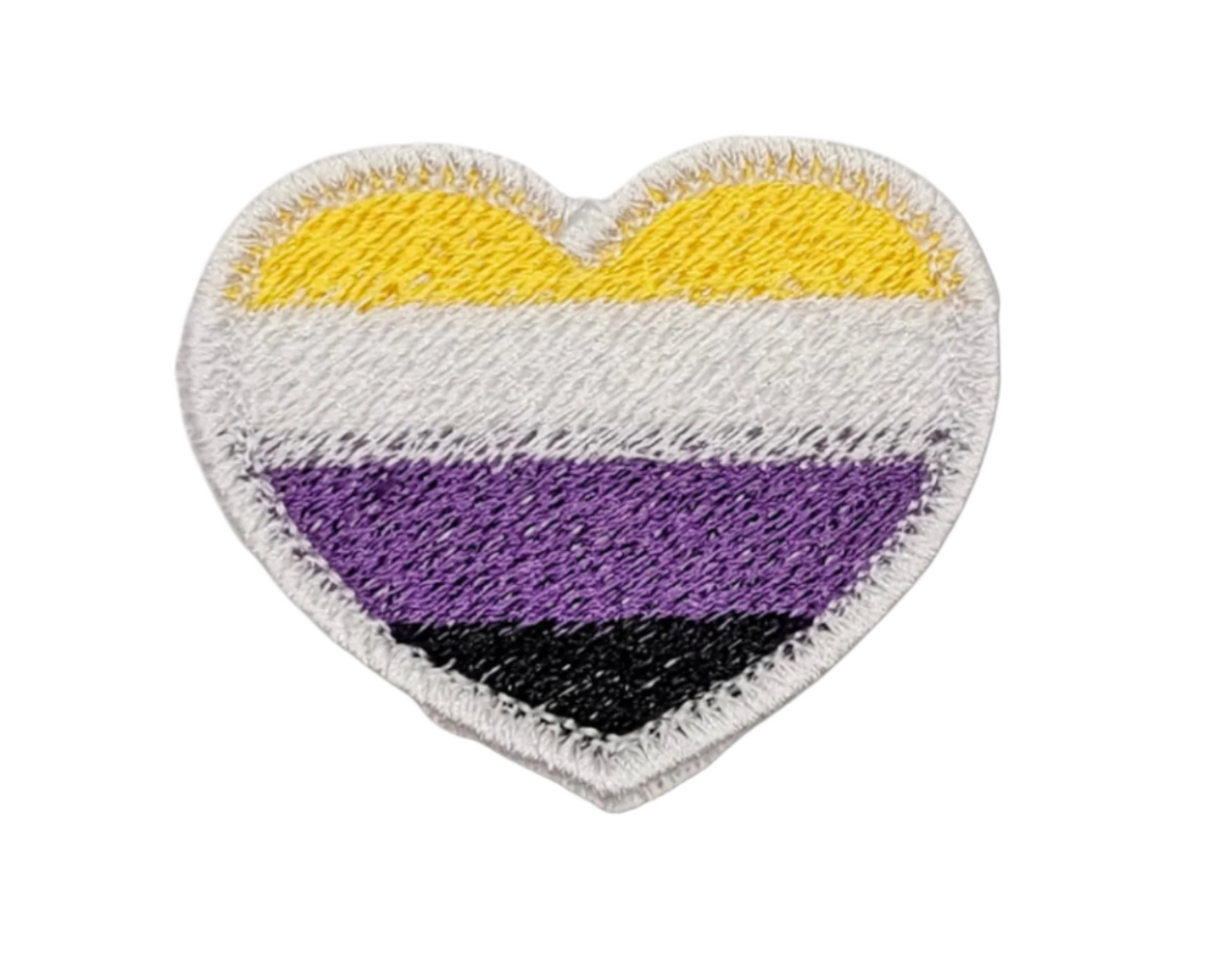 Non-Binary Pride Heart Patch