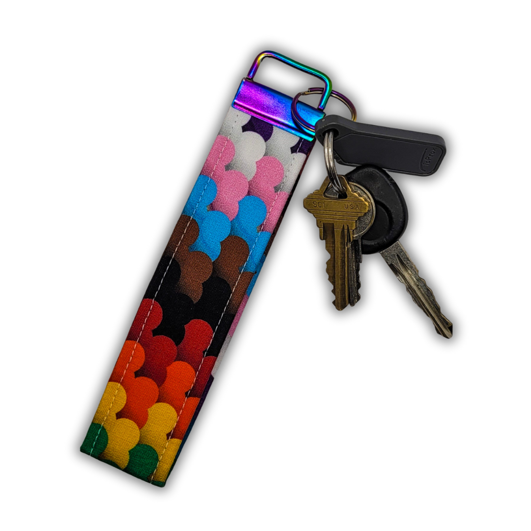 Progress Pride Wristlet Key Strap