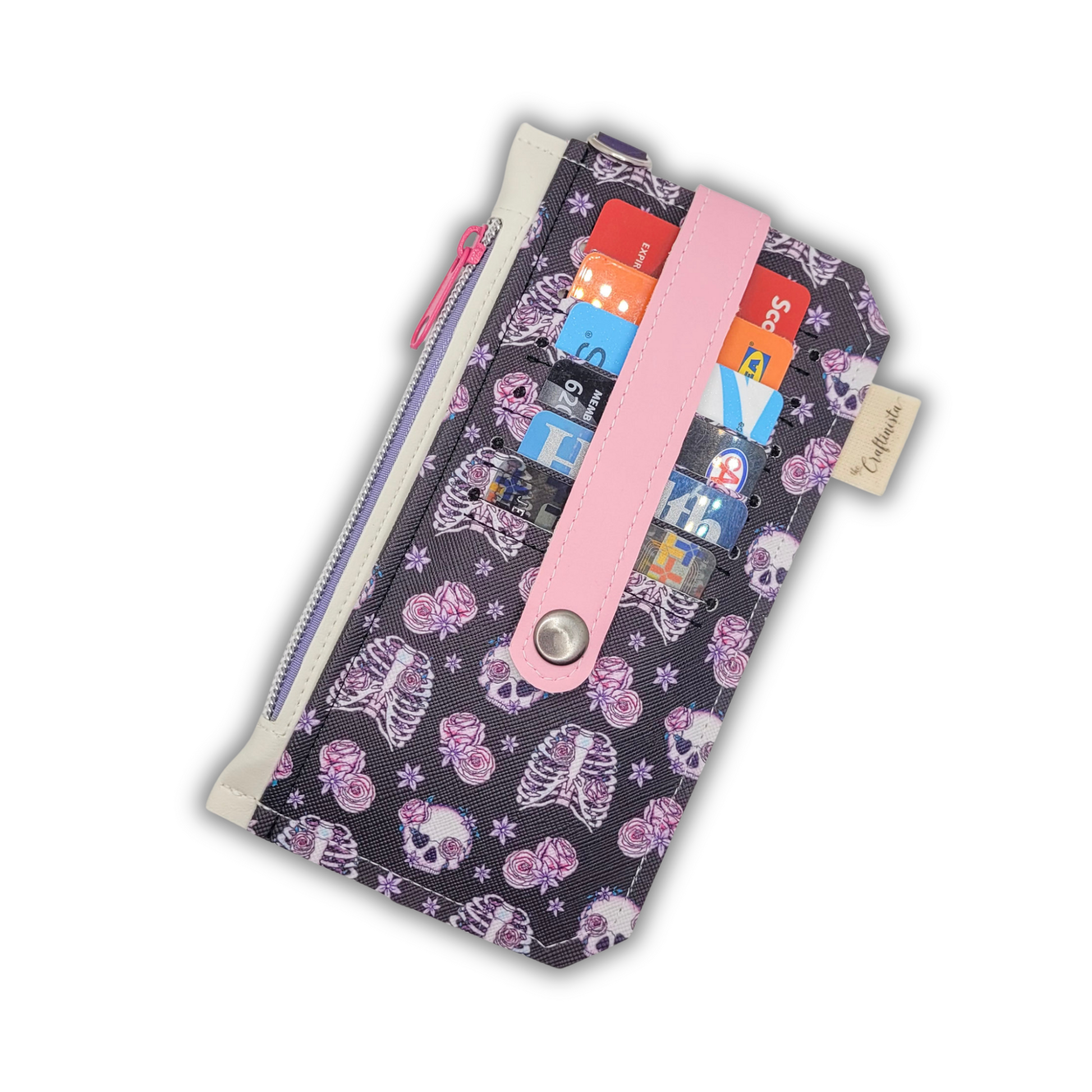 Roses & Skeletons Vinyl Slim Wallet