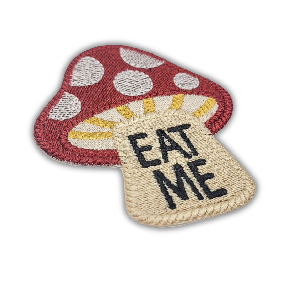 Eat Me Mushroom Embroidered Patch