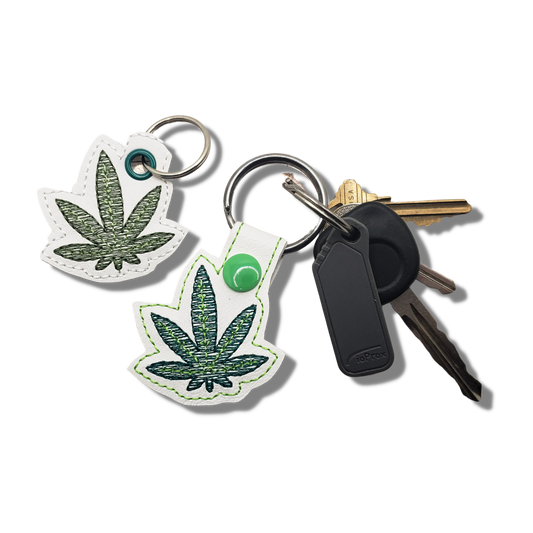 Cannabis Leaf Keychain