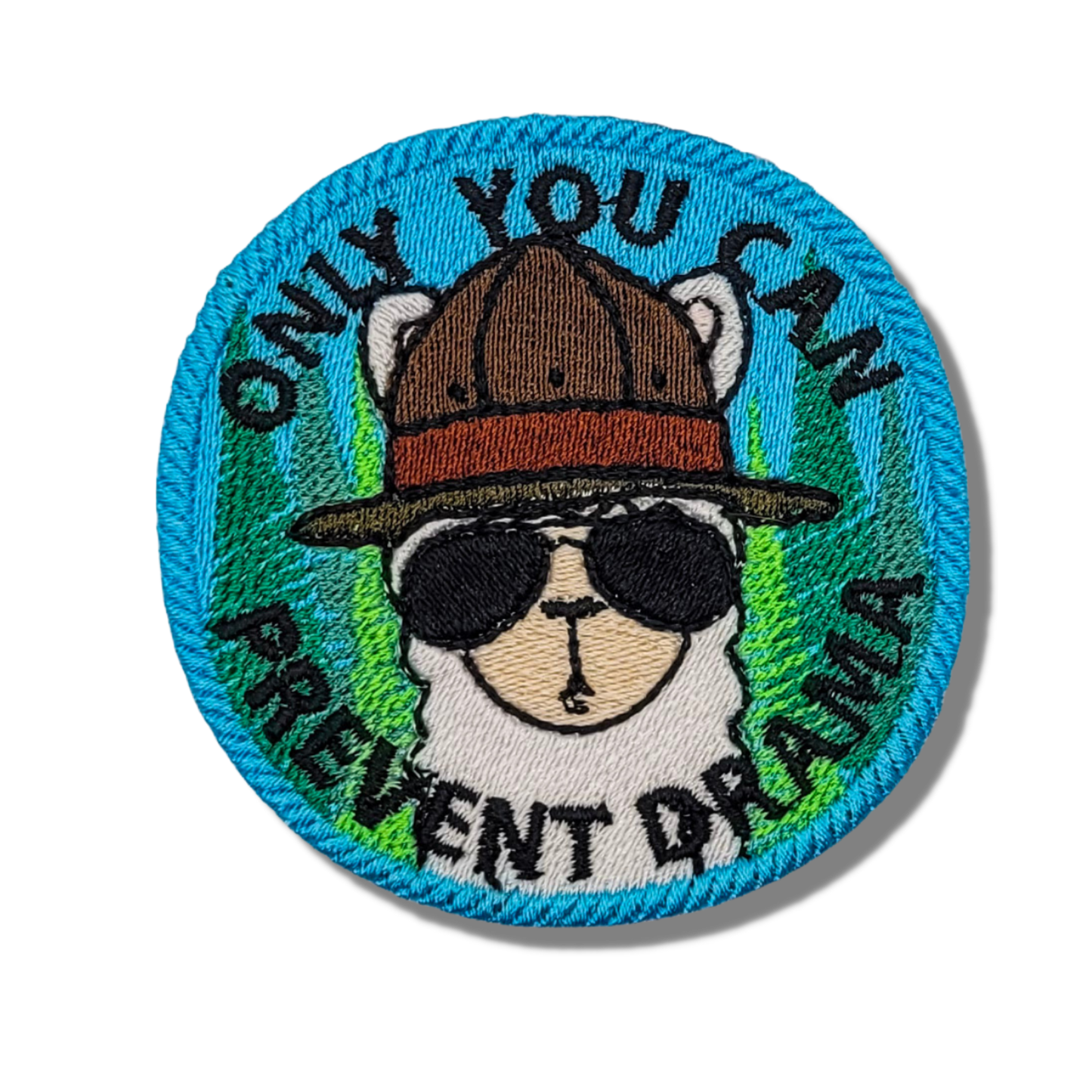 Only You Can Prevent Drama Llama Embroidered Patch