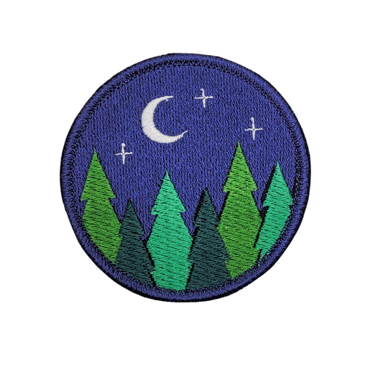 Forest Night Embroidered Patch