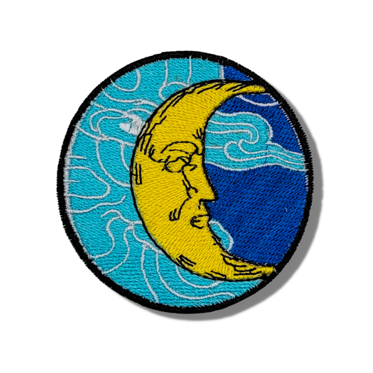 Man in the Moon Embroidered Patch