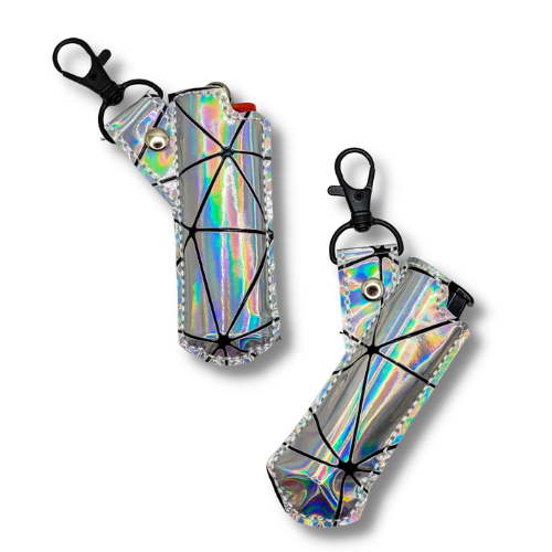 Silver Holographic Lighter Case