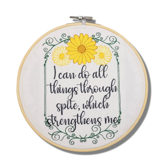 8" Through Spite Embroidered Wall Hanging