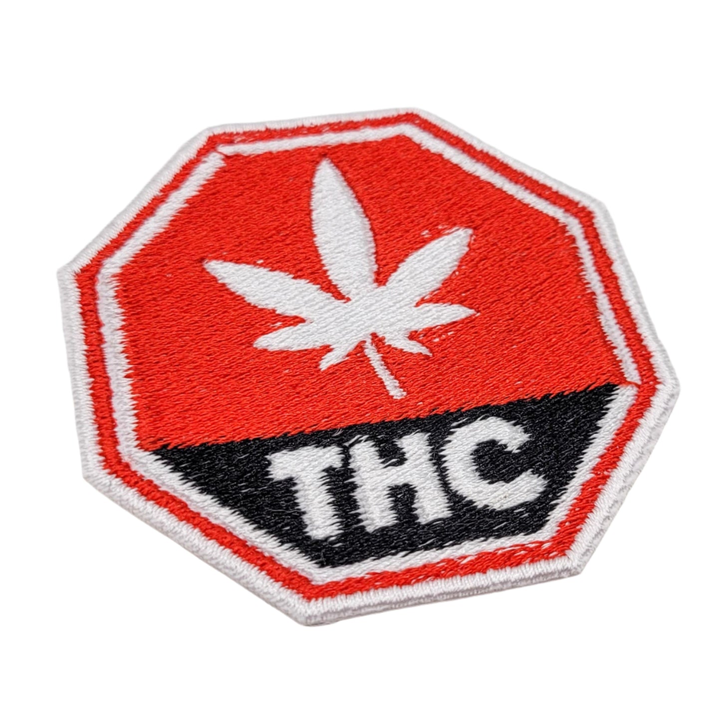Patch brodé avec étiquette THC