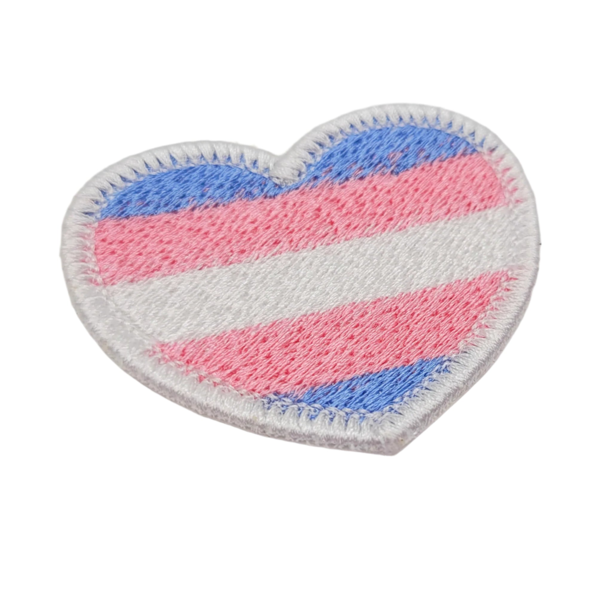 Transgender Pride Heart Embroidered Patch