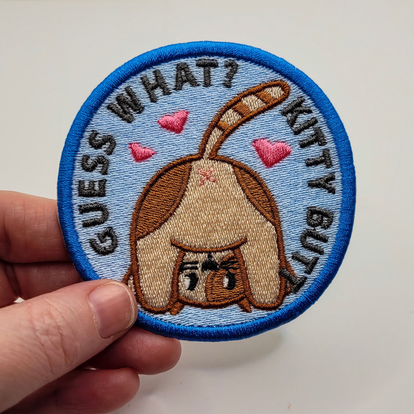 Guess What, Kitty Butt Embroidered Patch