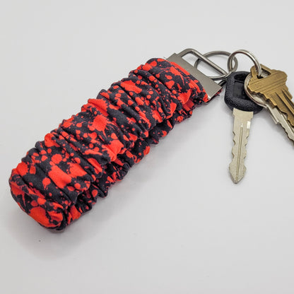 Blood Splatter Scrunchie Wristlet Keychain