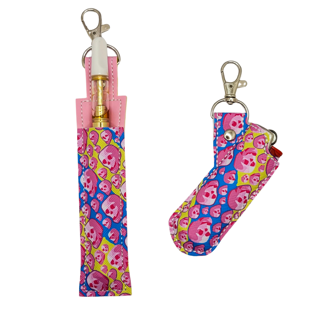 Pastel Skulls Vinyl Pen Case