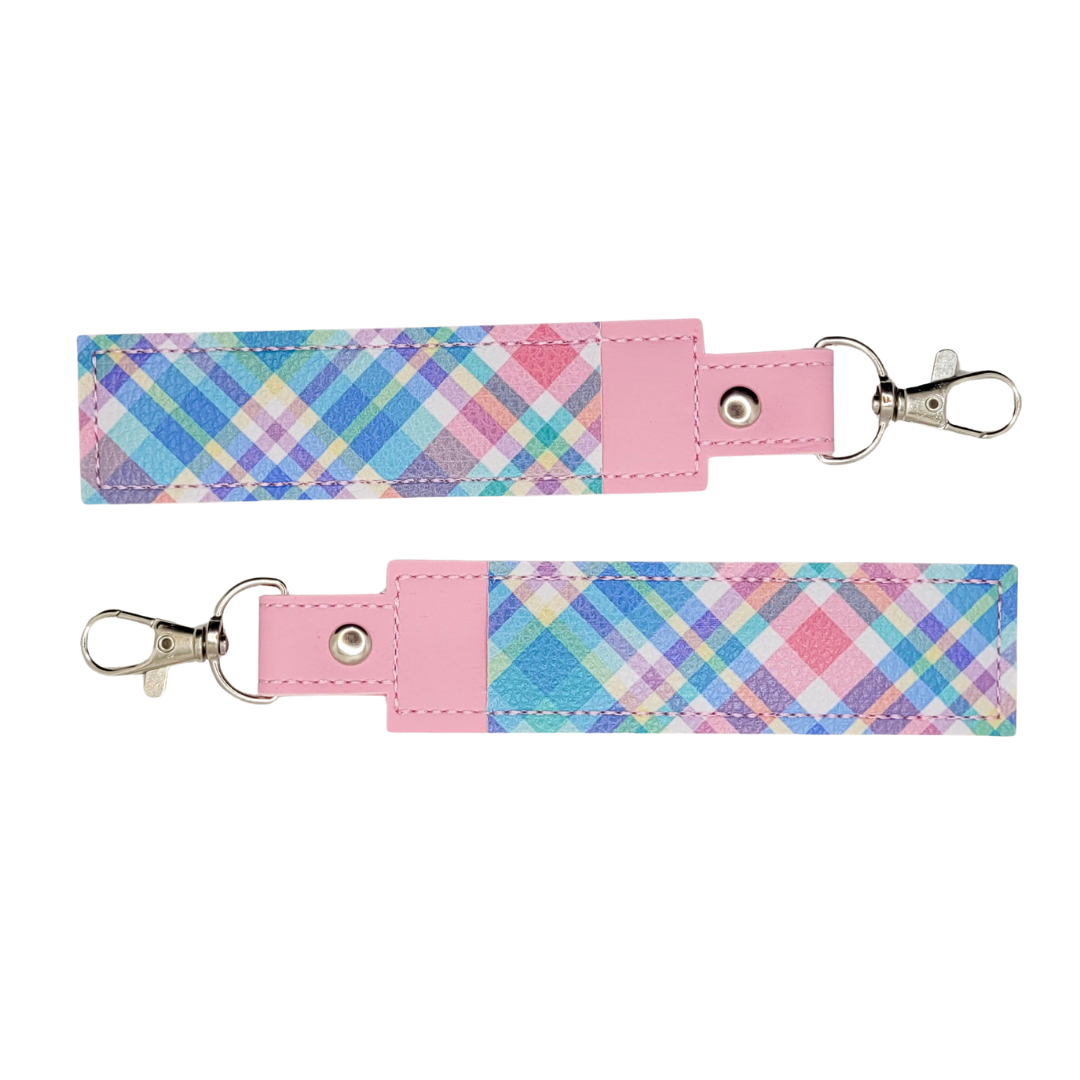 Pink Plaid Vinyl Pen Case