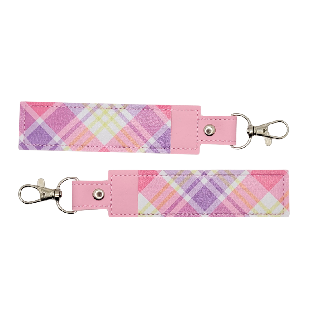 Pink Plaid Vinyl Pen Case