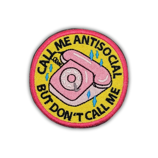 Call Me Antisocial Embroidered Patch