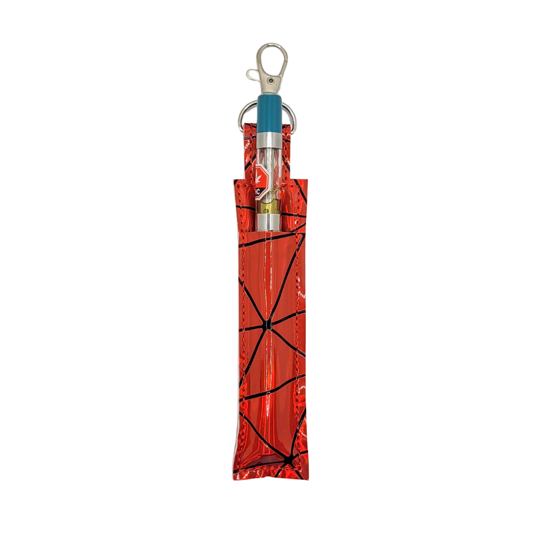 Red Holographic Vinyl Pen Case