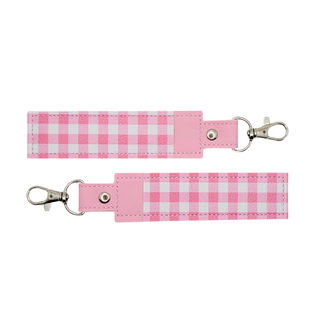 Pink Plaid Vinyl Pen Case
