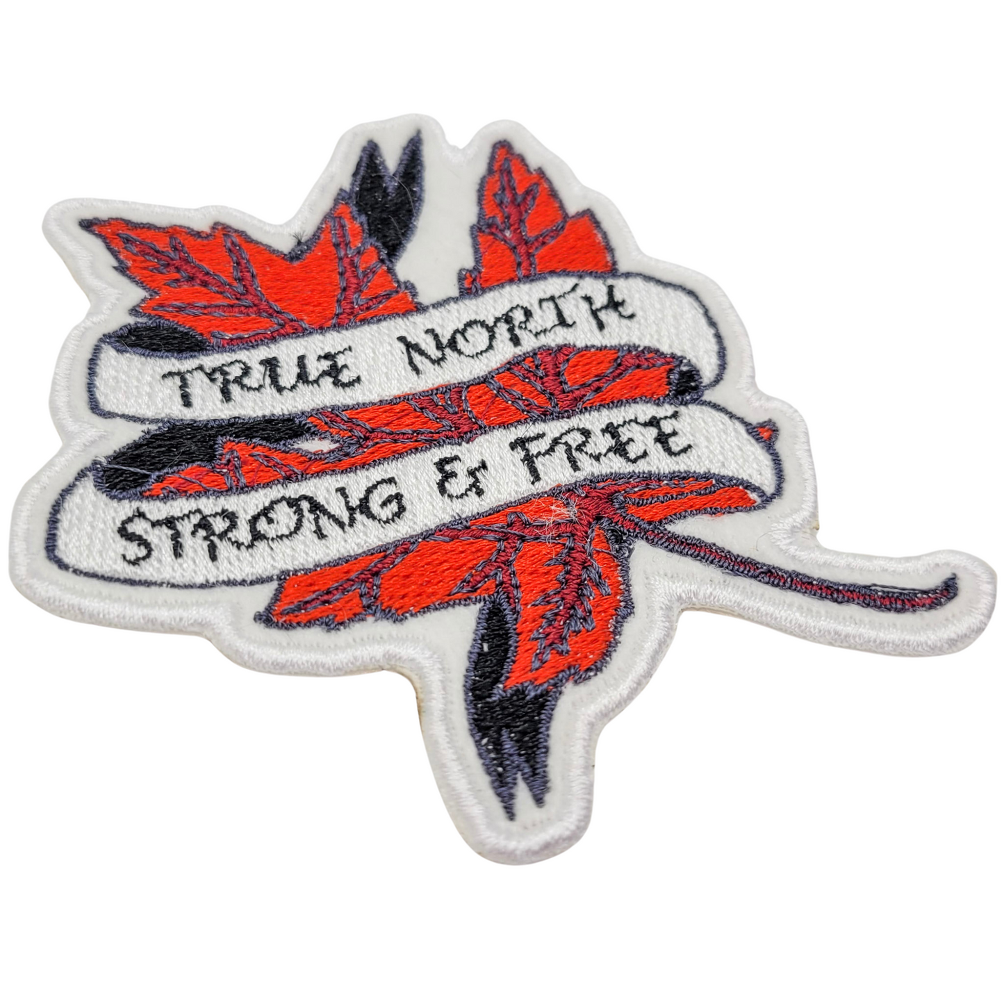 True North Maple Leaf Leaf Embroidered Patch