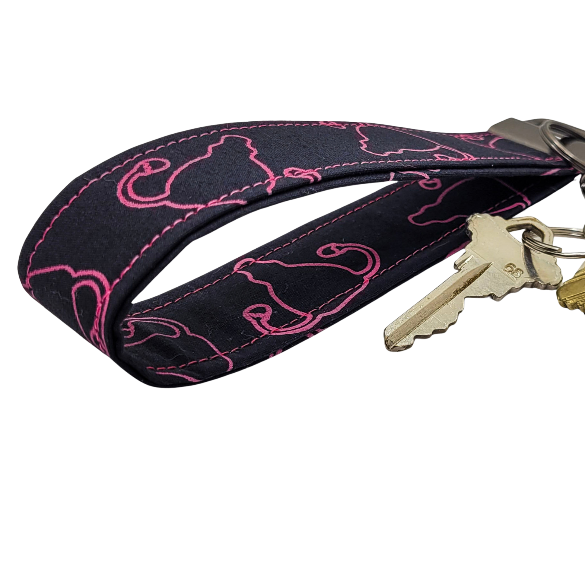 Uterus Wristlet Keychain Strap