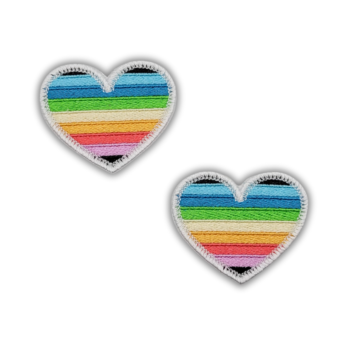 Queer Pride Heart Embroidered Patch