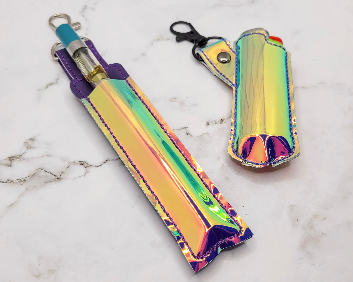 Gasoline Colour-Shifting Vape & Lighter Case Set