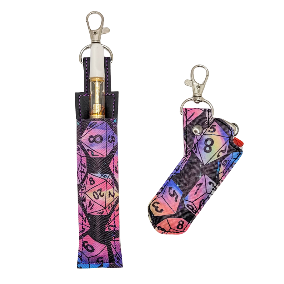 Rainbow RPG Dice Vinyl Pen Case