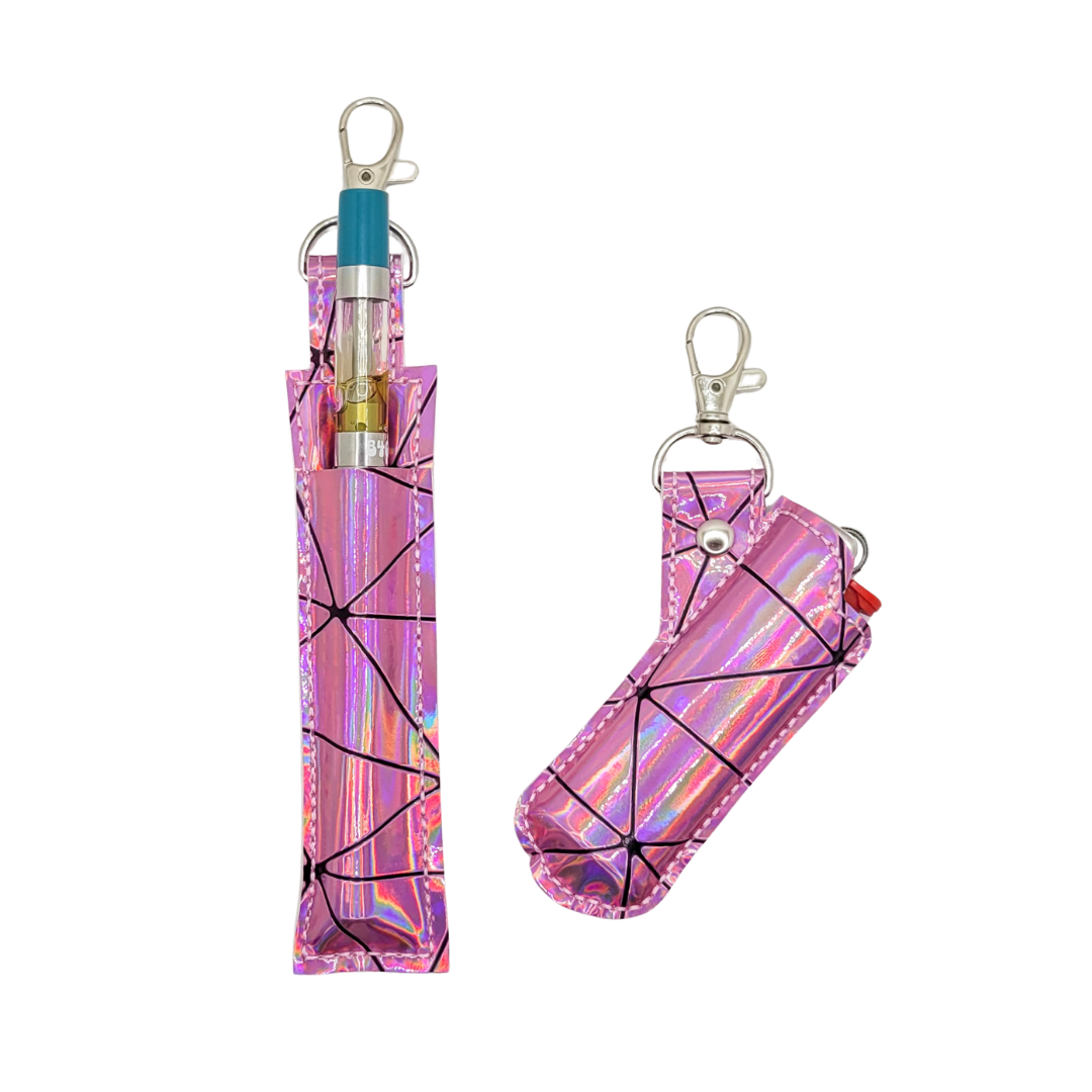 Rose Holographic Vinyl Pen Case