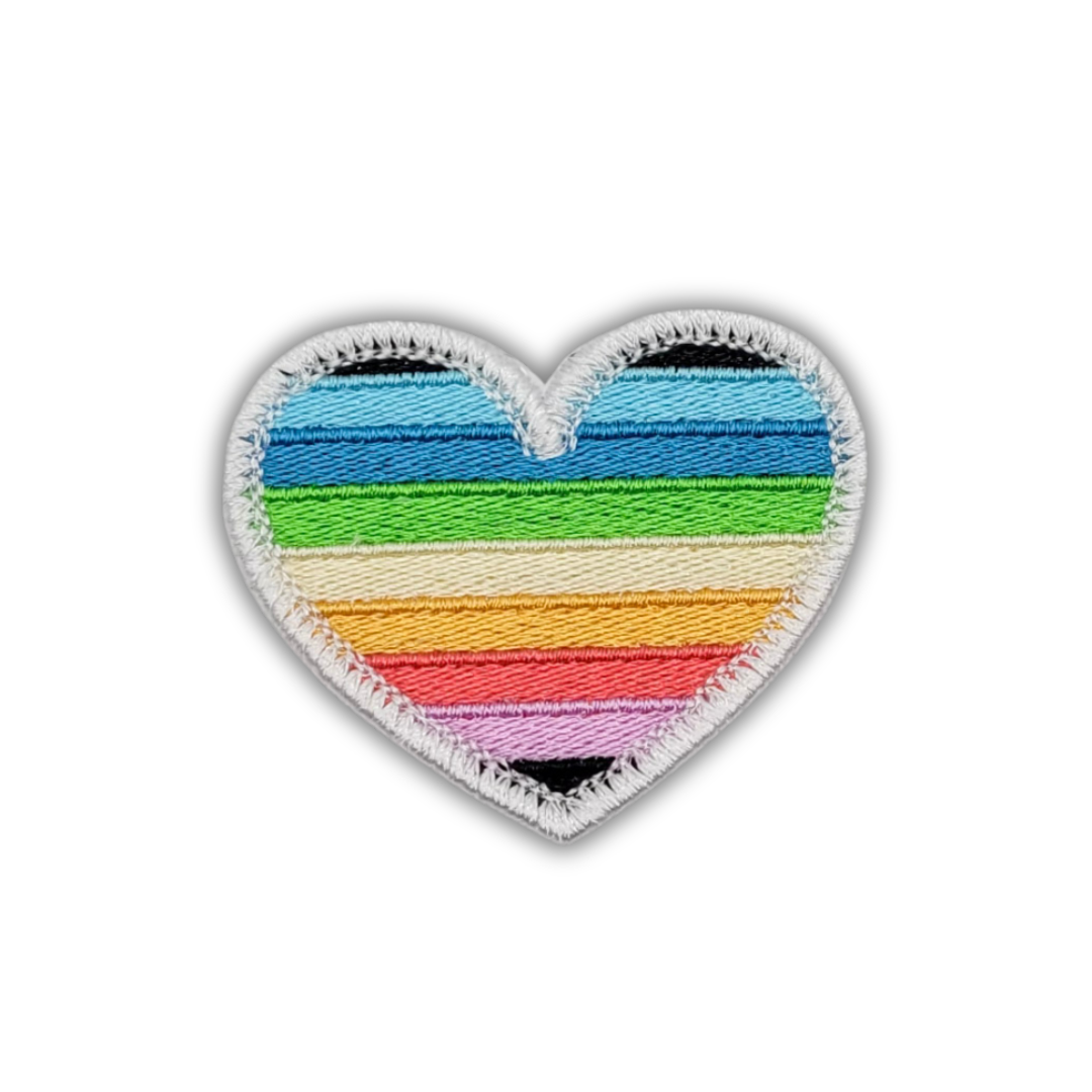 Queer Pride Heart Embroidered Patch