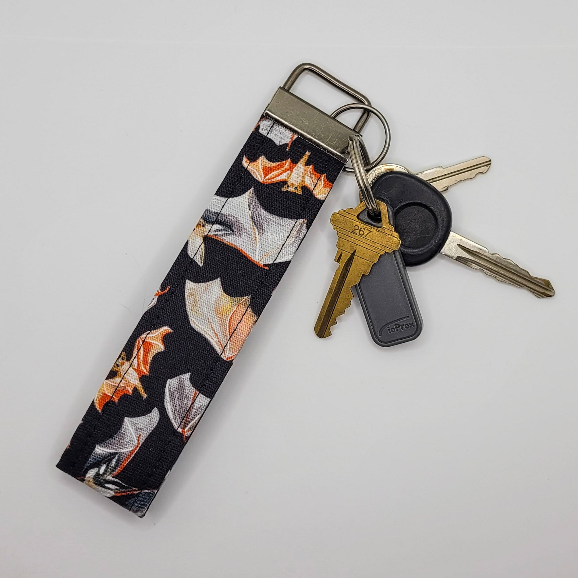 Black Bats Wristlet Key Strap