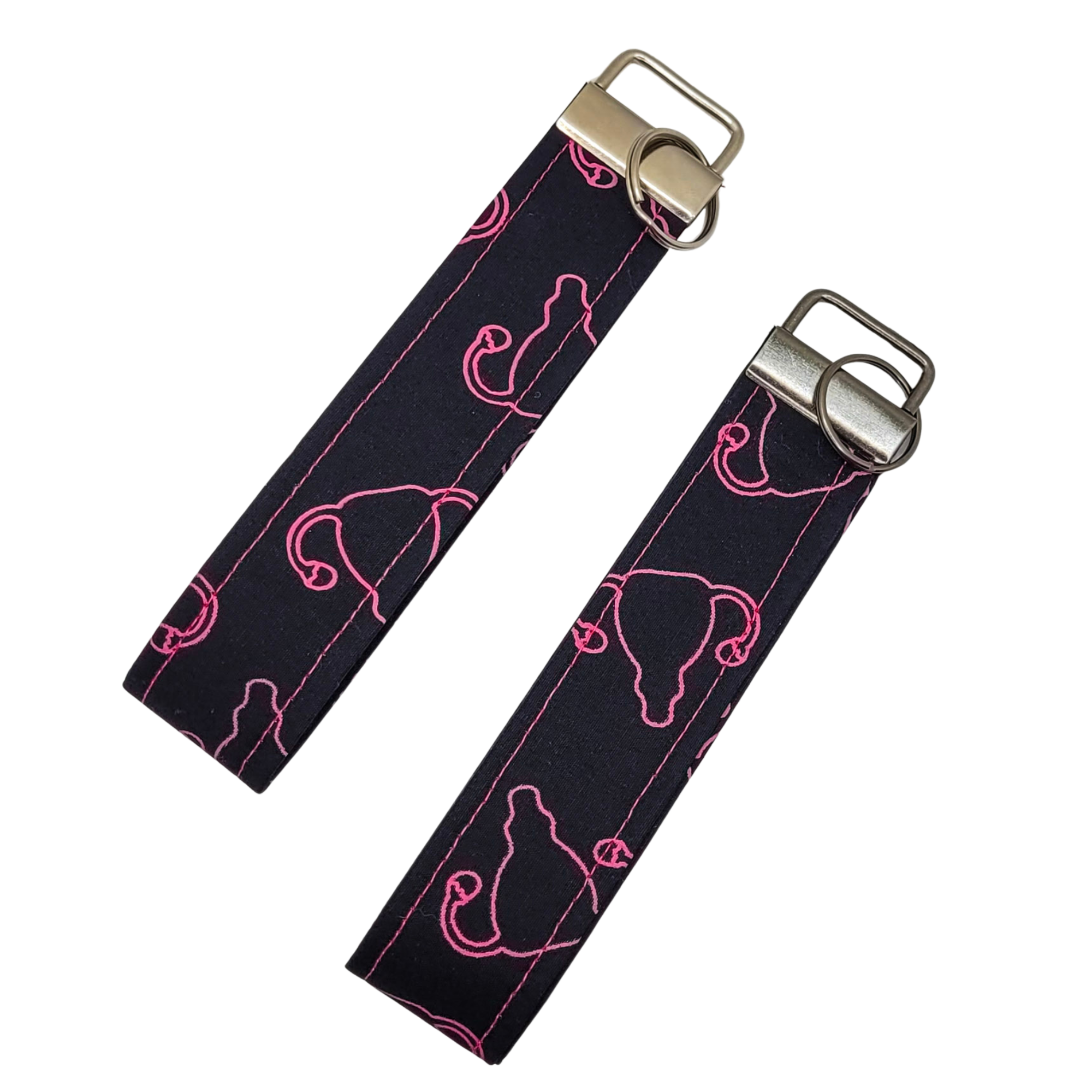 Uterus Wristlet Keychain Strap