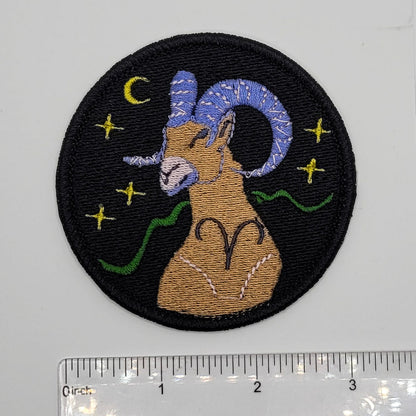 Aries Zodiac Embroidered Patch