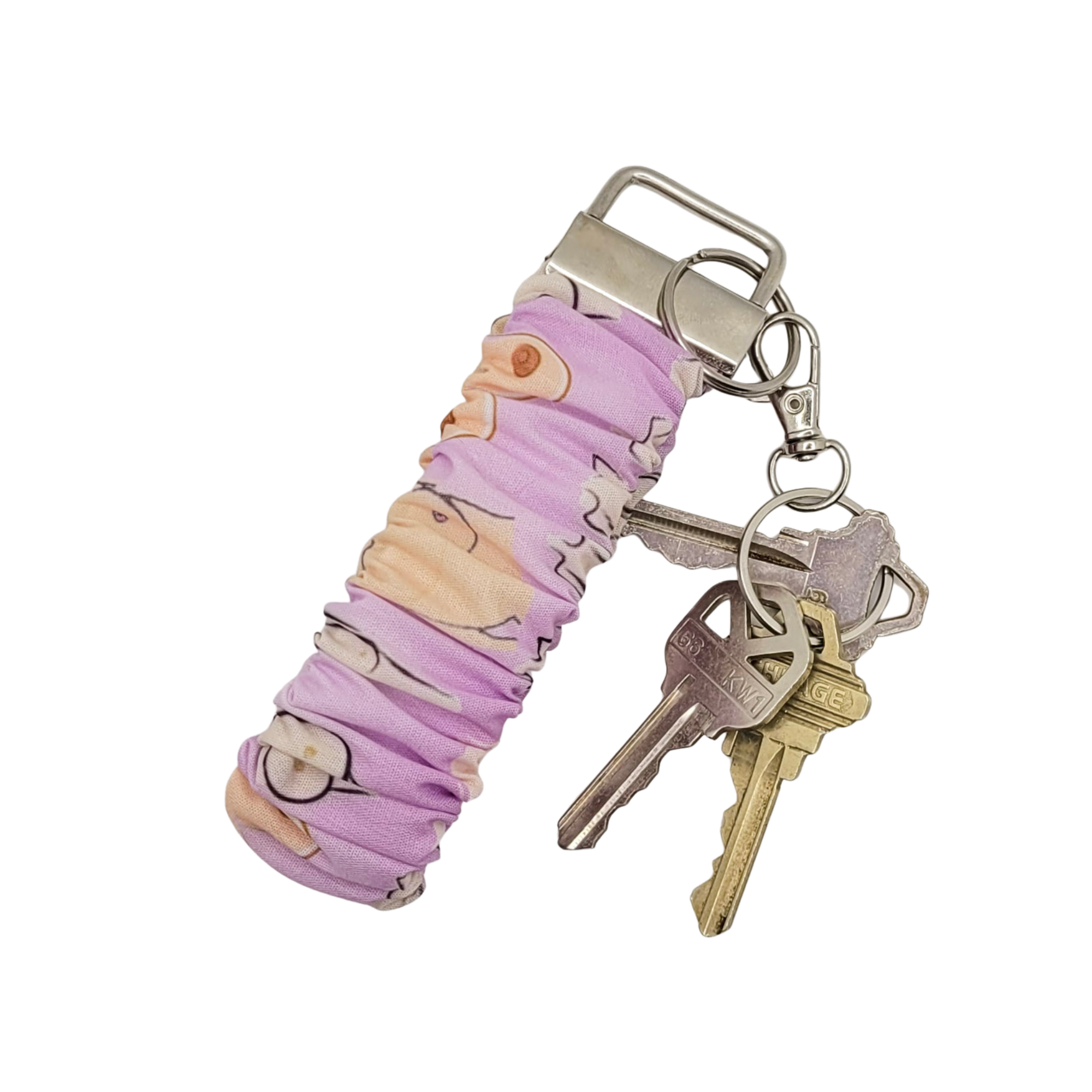 Boobies Scrunchie Wristlet Keychain