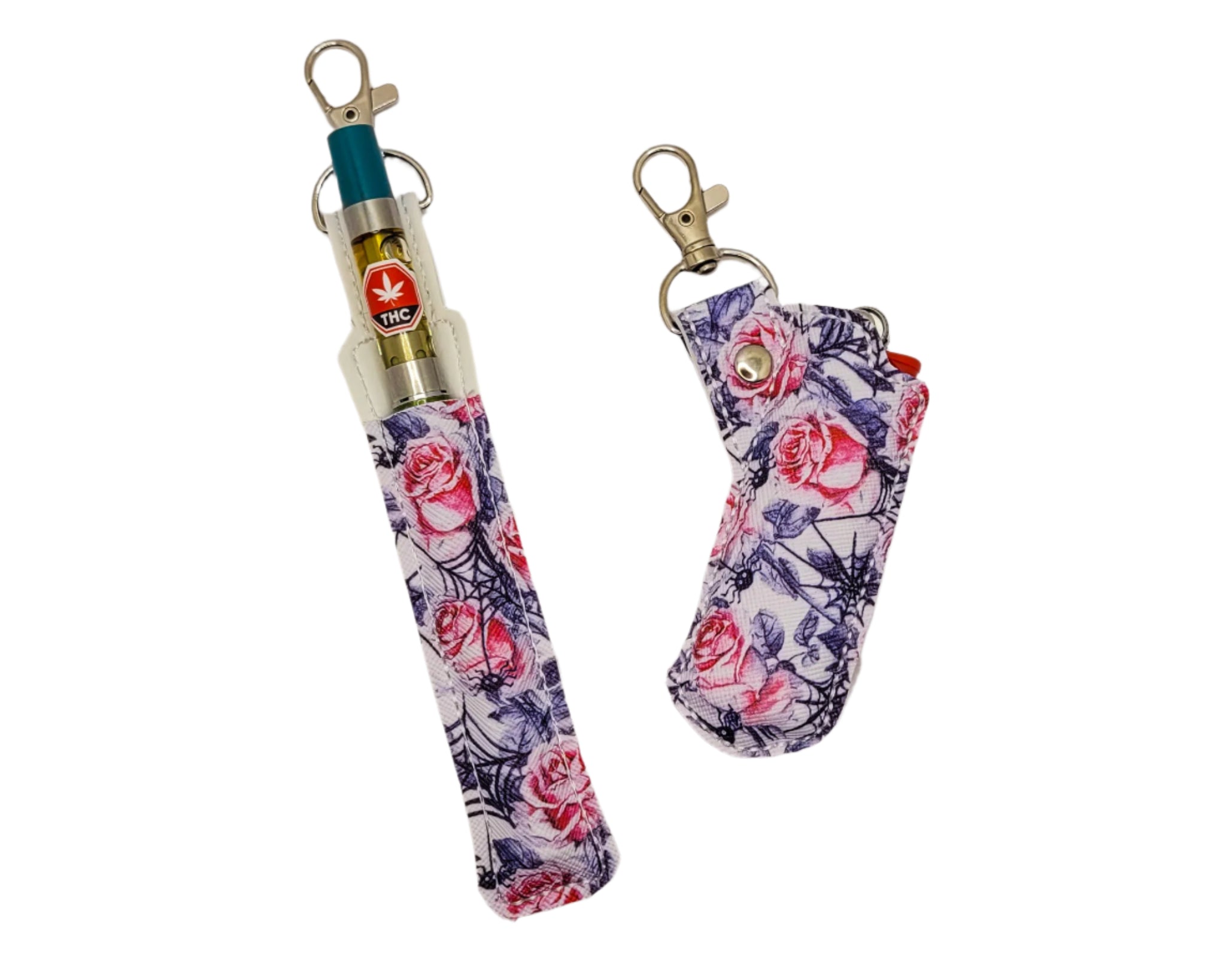 Roses & Spiderwebs Plaid Pen Holder & Case