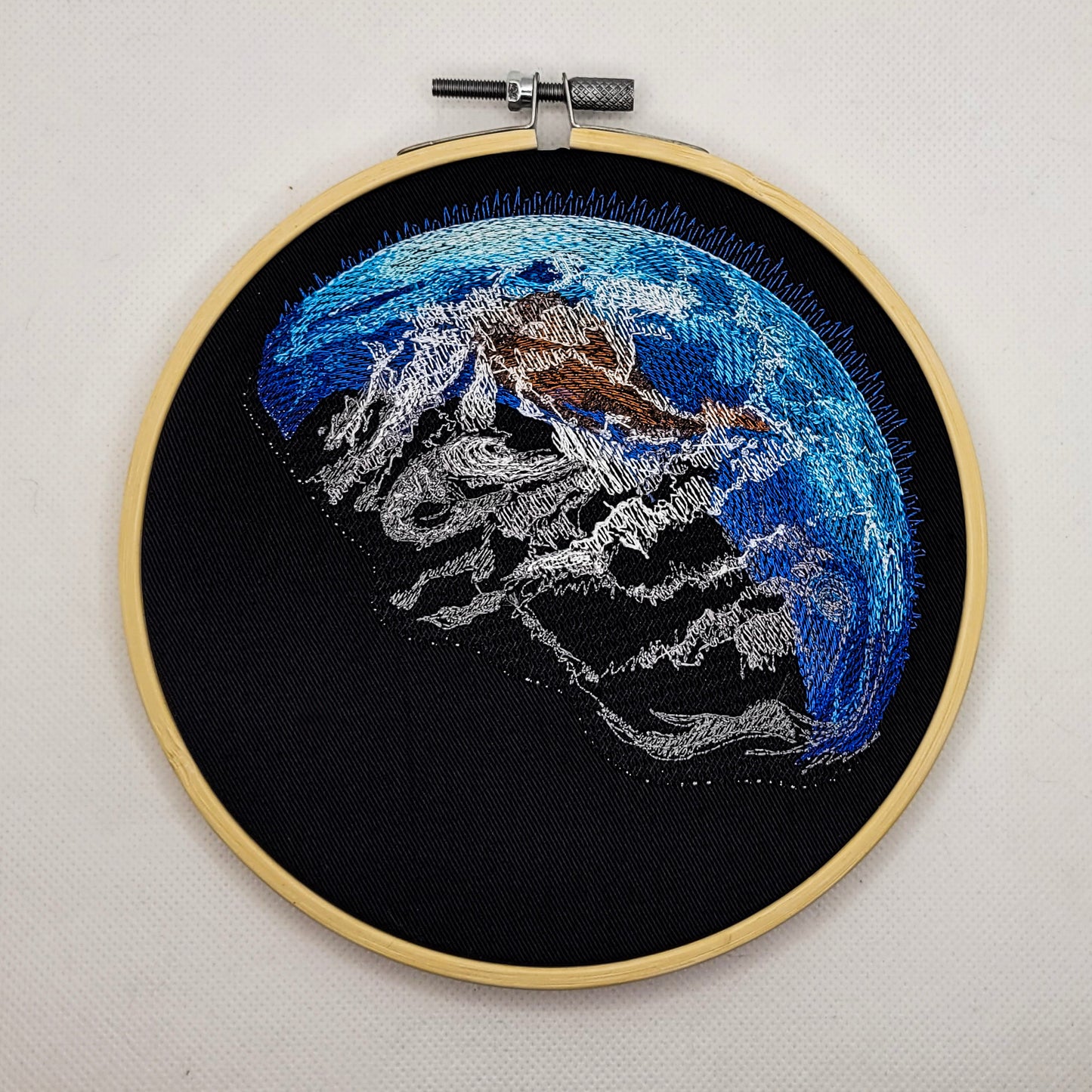 Planet Earth Embroidered Wall Hanging